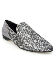 Carica immagine nella Galleria, Wish Dance Shop Mocassino Uomo in Kate Grigio e Tallone in Glitter Carbon