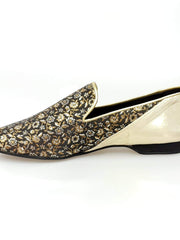 Carica immagine nella Galleria, Wish Dance Shop Mocassino Uomo in Kate Oro e Tallone Lurex Oro