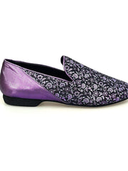 Carica immagine nella Galleria, Wish Dance Shop Mocassino Uomo in Kate Viola e Tallone Lurex Viola
