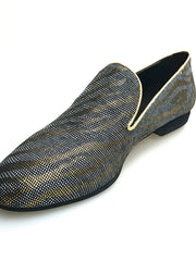 Carica immagine nella Galleria, Wish Dance Shop Mocassino Uomo in Lurex Zebrato Oro