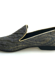 Carica immagine nella Galleria, Wish Dance Shop Mocassino Uomo in Lurex Zebrato Oro