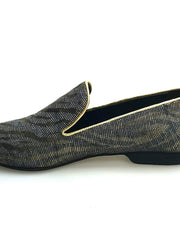 Carica immagine nella Galleria, Wish Dance Shop Mocassino Uomo in Lurex Zebrato Oro