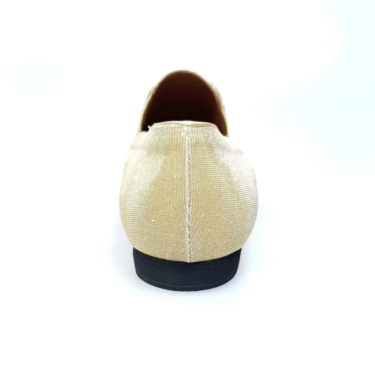 Scarpa mocassino da uomo in notturno oro Wish Dance Shop, elegante con dettagli lucidi e stile raffinato.
