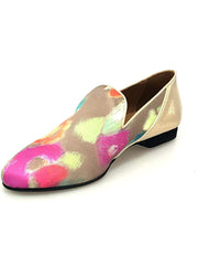 Carica immagine nella Galleria, Wish Dance Shop Mocassino Uomo in Picasso Verde e Tallone in Lurex Oro