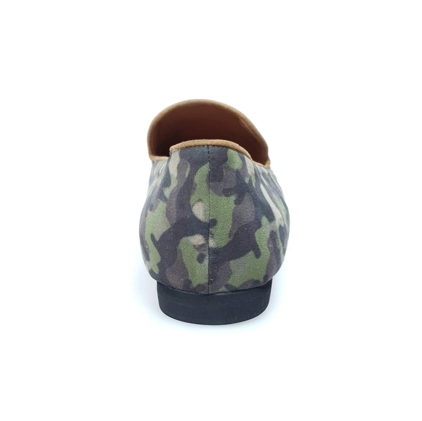 Mocassino da uomo Serse (800) in tessuto mimetico Marines, scarpa Wish Dance Shop, con suola e dettagli militari naturali.