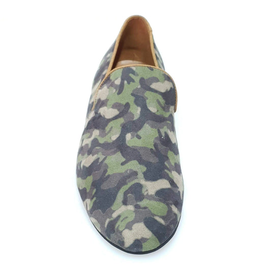 Scarpa mocassino da uomo Serse (800) in tessuto mimetico Marines, scarpa Wish Dance Shop con design militare.