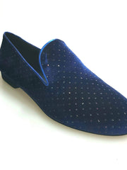 Carica immagine nella Galleria, Wish Dance Shop Mocassino Uomo in Velluto Luce Blu
