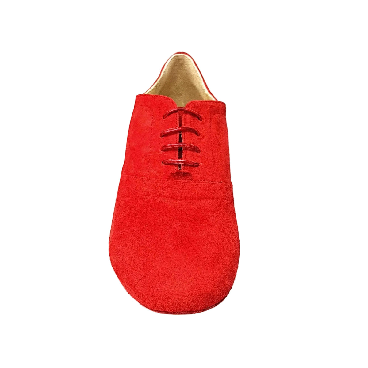 Scarpe stringate da uomo Malaga MS07 in camoscio rosso con chiusura Oxford, forma tonda, marca Wish Dance Shop.