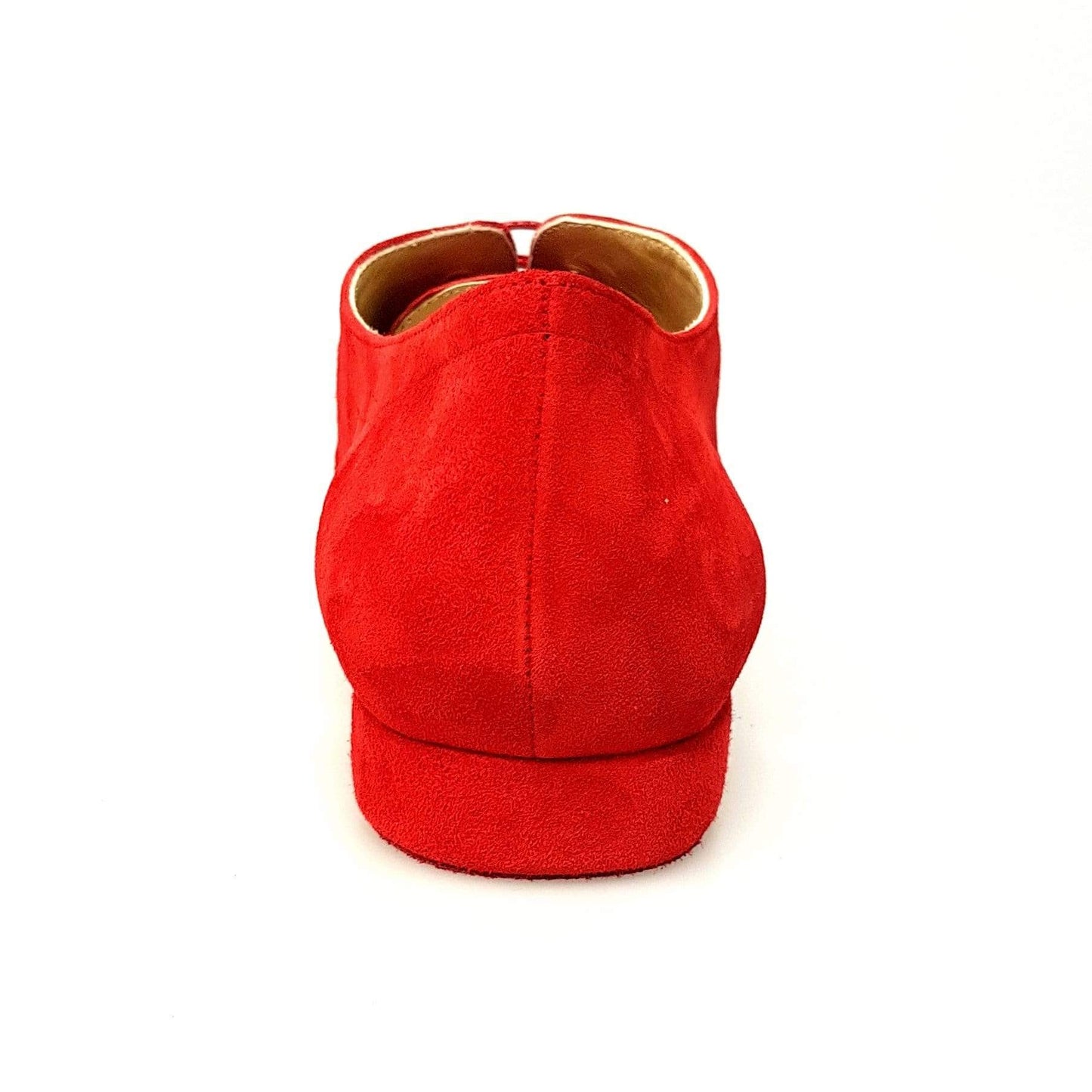 Scarpa stringata uomo Malaga MS07 in camoscio rosso con chiusura in stile Oxford, forma tonda, marca Wish Dance Shop