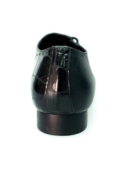 Carica immagine nella Galleria, Scarpa da uomo Franco MS19 in pelle nera e cocco nero, con forma tonda e dettagli eleganti, marca Wish Dance Shop
