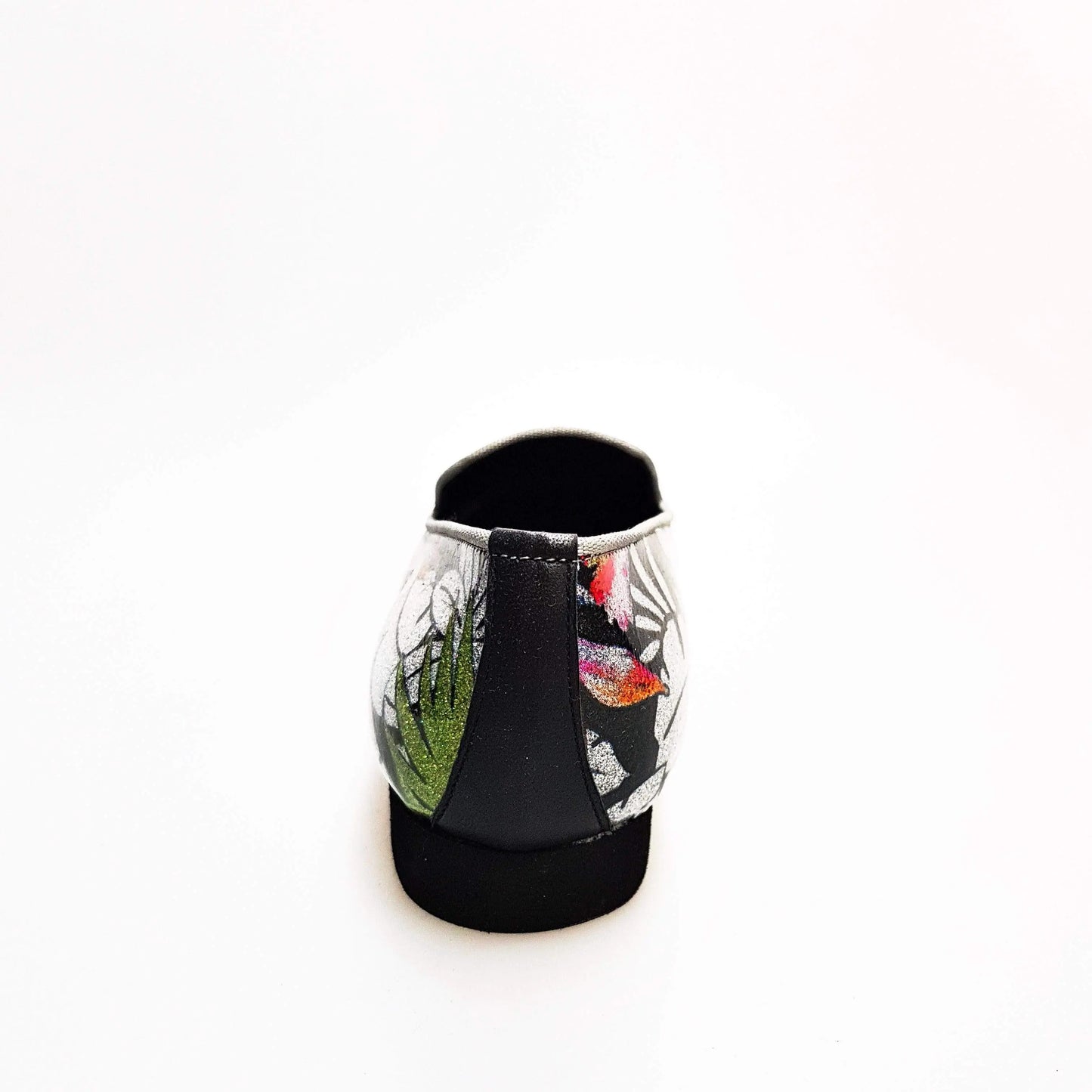 Mocassino da uomo Pasiòn MS20 Wish Dance Shop in metalak tridimensionale Fleur Silver, profilo lungo, colore grigio.