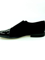 Load image into Gallery viewer, PABLO PJ (MS19PJ) - Men's Laced Shoe in Black Patent Leather and Black Suede with Microlight Bottom