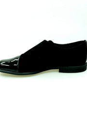 Carica immagine nella Galleria, PABLO PJ (MS19PJ) - Scarpa da Uomo Stringata in Vernice Nera e Camoscio Nero con Fondo in Microlight Wish Dance Shop