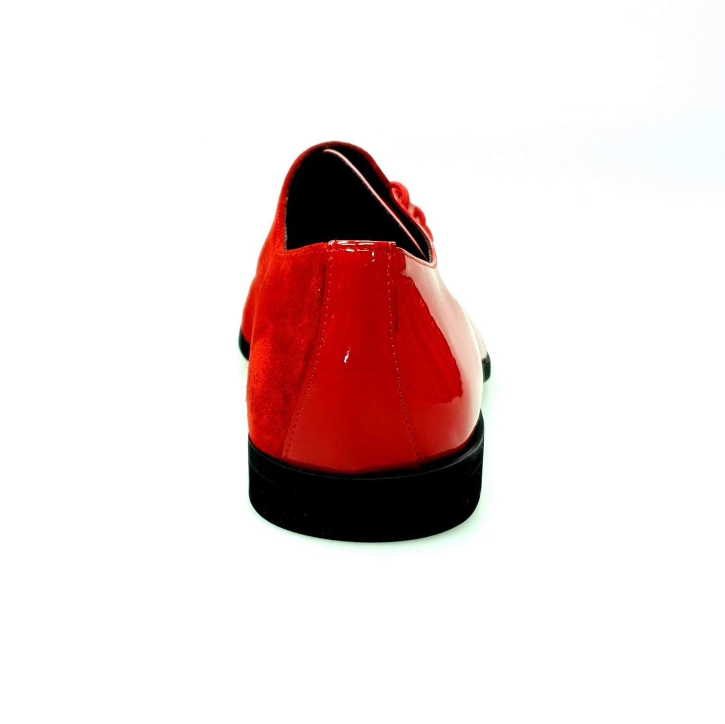 Scarpa da uomo PABLO PJ in vernice rossa e camoscio rosso con suola Microlight, elegante e alla moda.