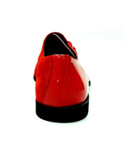 Carica immagine nella Galleria, PABLO PJ (MS19PJ) - Scarpa da Uomo Stringata in Vernice Rossa e Camoscio Rosso con Fondo in Microlight Wish Dance Shop
