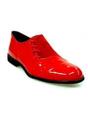 Carica immagine nella Galleria, PABLO PJ (MS19PJ) - Scarpa da Uomo Stringata in Vernice Rossa e Camoscio Rosso con Fondo in Microlight Wish Dance Shop