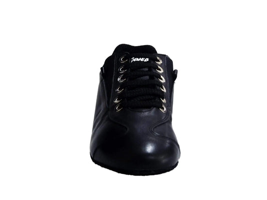 Sneaker 113H in pelle nera Horus, scarpa sportiva alta qualità con design moderno, ideale per stile casual e urbano.