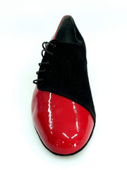 Load image into Gallery viewer, Wish Dance Shop Stardust - Scarpa da Uomo in Camoscio Nero e Vernice Rossa