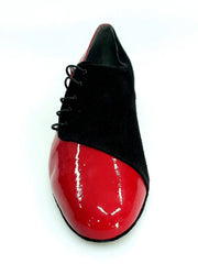 Carica immagine nella Galleria, Wish Dance Shop Stardust - Scarpa da Uomo in Camoscio Nero e Vernice Rossa