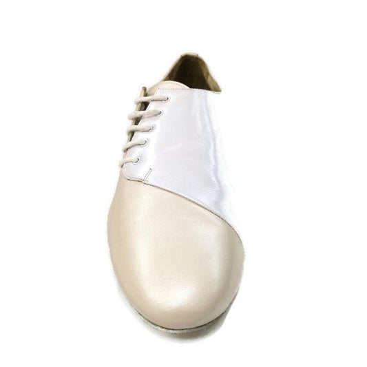 Scarpa da uomo Stardust MS19H in vitello avorio, bianco perlato, stile elegante e raffinato.