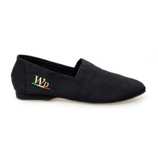 Espadrillas Tommy in tessuto nero di Wish Dance Shop, scarpe comode e eleganti in stile casual.