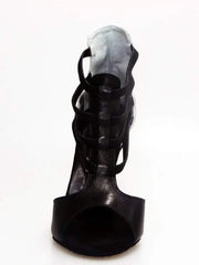 Carica immagine nella Galleria, Wishdance 460 Sandalo in Pelle Nera e Argento