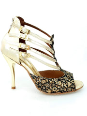 Carica immagine nella Galleria, Wishdance Lussuria - 779 Fiorato Veneziano Oro con Tallone in Lurex Oro