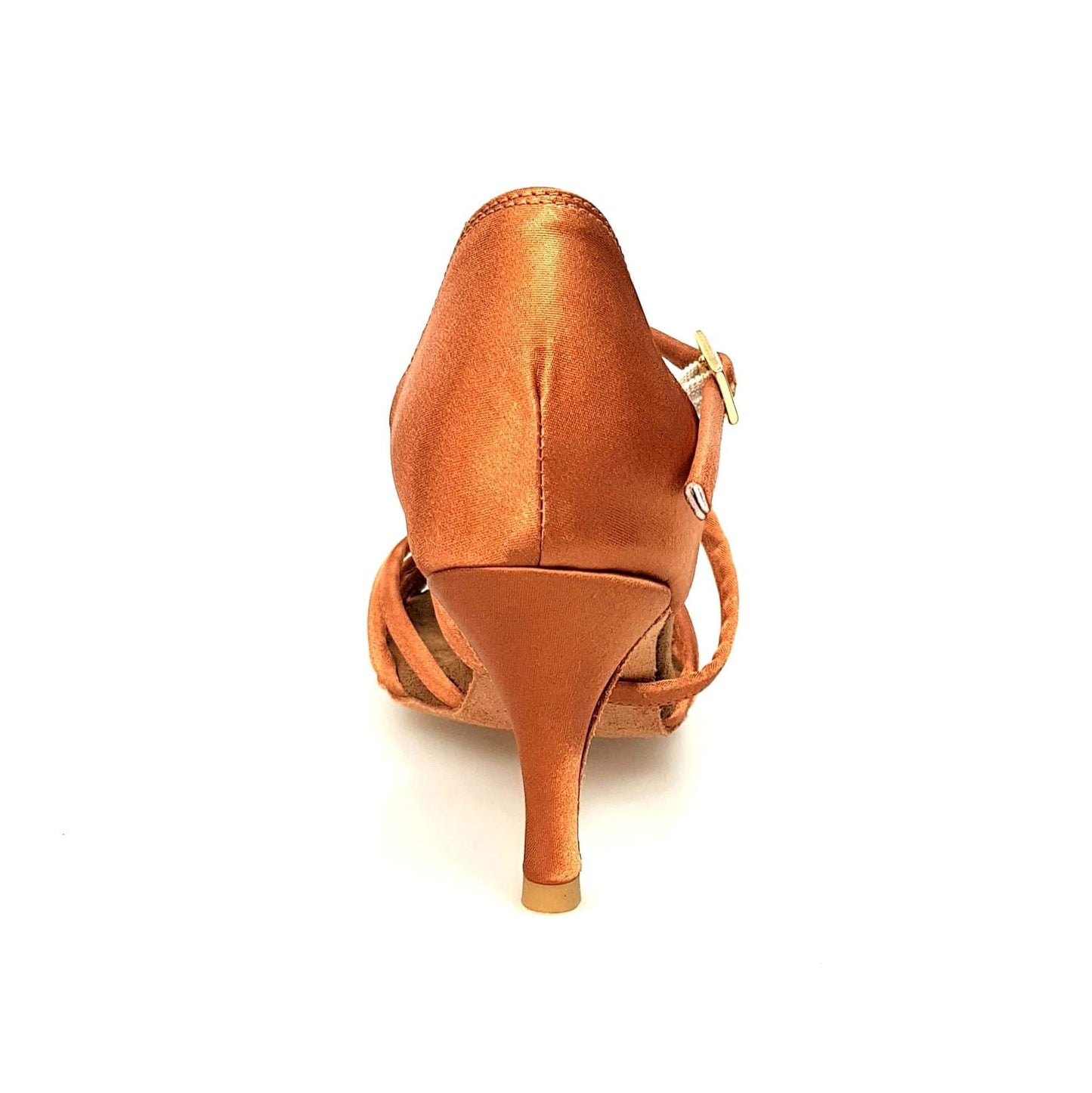 Scarpa da ballo Wishdance Patty QC in raso bronzo con fascette, cinturino incrociato, tacco a stiletto, design elegante per donna