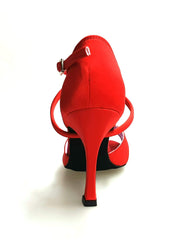 Load image into Gallery viewer, Wishdance Art. 32 QC Scarpa Basica Da donna in Raso Rosso con Cuscino memorex e Cinturino Incrociato sul Collo Piede