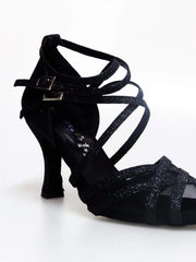 Carica immagine nella Galleria, Wishdance Art. 45R QD Scarpa da donna in Glitter Nero con Retina con Cuscino memorex