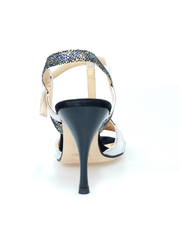 Carica immagine nella Galleria, Wishdance D'orsay da Donna in Pelle Argento e Multicolor con Tacco a Spillo