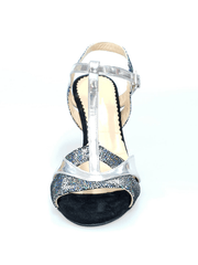 Carica immagine nella Galleria, Wishdance D'orsay da Donna in Pelle Argento e Multicolor con Tacco a Spillo