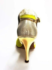Carica immagine nella Galleria, Wishdance Fascino - Scarpa da Donna in Camoscio Giallo e Lurex Oro