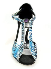 Carica immagine nella Galleria, Wishdance Fascino - Scarpa da Donna in Jungla Blu e tallone in Camoscio Blu