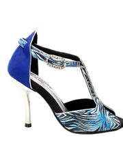 Carica immagine nella Galleria, Wishdance Fascino - Scarpa da Donna in Jungla Blu e tallone in Camoscio Blu