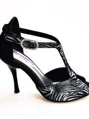 Carica immagine nella Galleria, Wishdance Fascino - Scarpa da Donna in Jungla Grigio e Tallone in Camoscio Nero