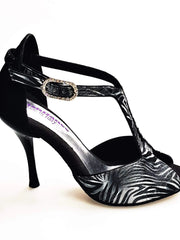 Carica immagine nella Galleria, Wishdance Fascino - Scarpa da Donna in Jungla Grigio e Tallone in Camoscio Nero
