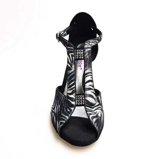 Scarpa donna Wishdance Fascino (401) in giungla grigio con tallone in camoscio nero, stile elegante e moderno