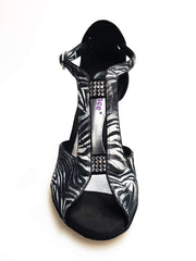 Carica immagine nella Galleria, Wishdance Fascino - Scarpa da Donna in Jungla Grigio e Tallone in Camoscio Nero