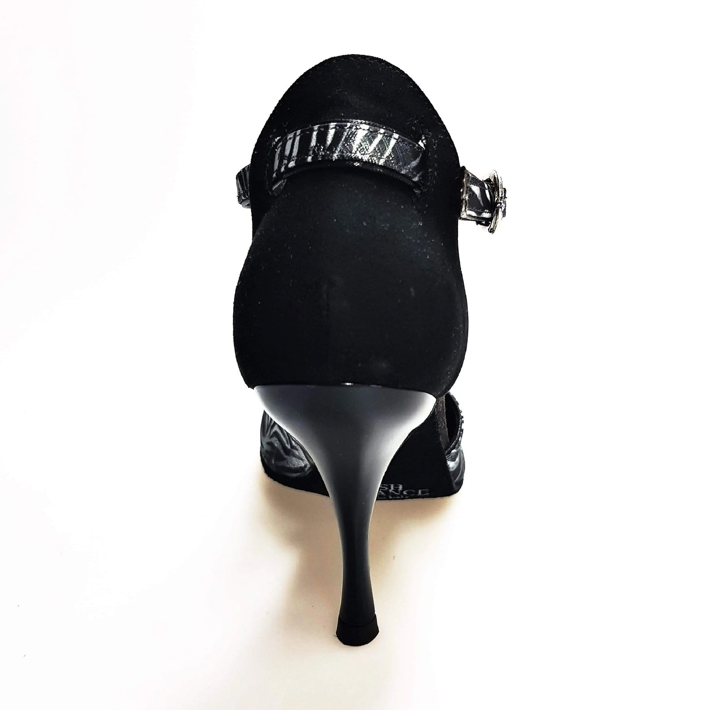 Scarpa da donna Wishdance Fascino (401) in pelle jungla grigia con tallone in camoscio nero, stile elegante e versatile