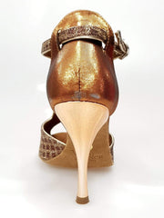 Load image into Gallery viewer, Wishdance Fascino - Scarpa da Donna in Net Glitter e Lurex Bronzo
