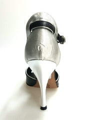 Carica immagine nella Galleria, Wishdance Fascino - Scarpa da Donna in Pelle Nera e Lurex Argento