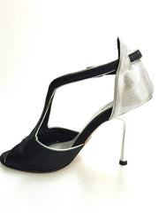 Carica immagine nella Galleria, Wishdance Fascino - Scarpa da Donna in Pelle Nera e Lurex Argento