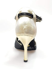 Carica immagine nella Galleria, Wishdance Fascino - Scarpa da Donna in Sofia Nero e Lurex Oro