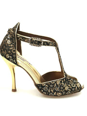 Carica immagine nella Galleria, Wishdance Fascino - Scarpa da Donna in tessuto Fiorato Oro