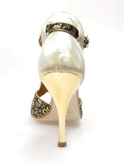 Carica immagine nella Galleria, Wishdance Fascino - Scarpa da Donna in tessuto Fiorato Oro e Lurex Oro