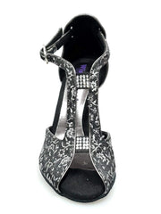 Carica immagine nella Galleria, Wishdance Fascino - Scarpa da Donna in tessuto Fiorato Silver e Tallone in Glitter CDF