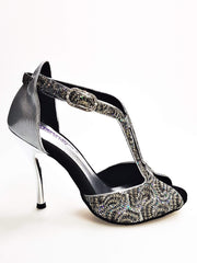 Load image into Gallery viewer, Wishdance Fascino - Scarpa da Donna in tessuto Lace e Lurex Argento