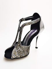 Load image into Gallery viewer, Wishdance Fascino - Scarpa da Donna in tessuto Lace e Lurex Argento