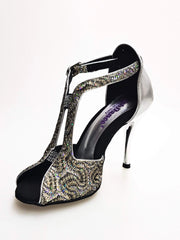 Carica immagine nella Galleria, Wishdance Fascino - Scarpa da Donna in tessuto Lace e Lurex Argento